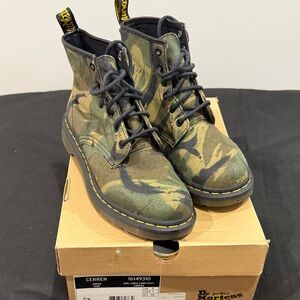 Dr. Martens Green Camouflage Boots